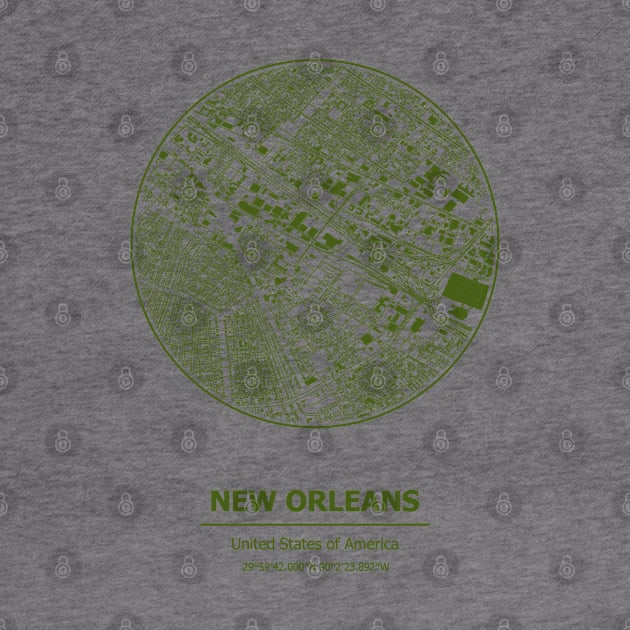 New Orleans city map coordinates by SerenityByAlex